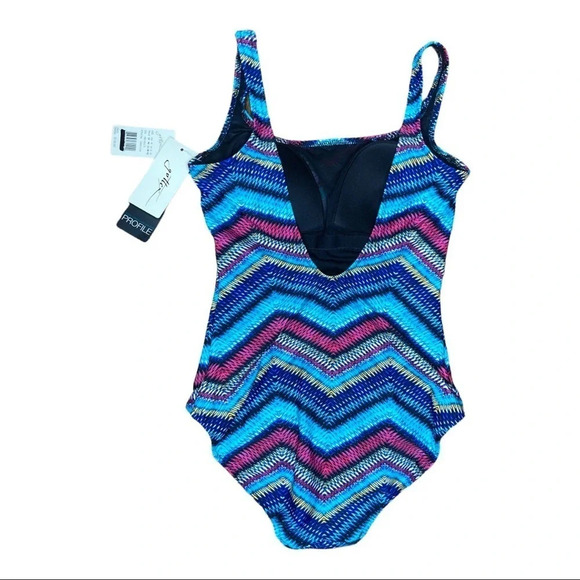 Profile by Gottex Multicolor Aztec One-Piece Swimsuit  Sz: 10 - Picture 4 of 10
